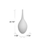 21" Blue Gray and Taupe Handblown Spun Glass Vase - Image 5