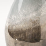 21" Blue Gray and Taupe Handblown Spun Glass Vase - Image 8