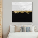 " Abstract Halfway In Black And White, Modern & Contemporary Black " by Oliver Gal - Image 5