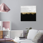 " Abstract Halfway In Black And White, Modern & Contemporary Black " by Oliver Gal - Image 2