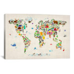 " Animal Map Of The World II " - Image 2