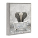 " Baby Elephant Bath Time Cute Animal Design " by Kimberly Allen - Image 2