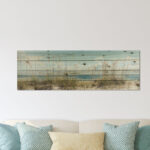 "Beach Sand Dunes Long" Photograph Print on Planked Wood Wall Art