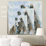 " Black Bear On Blue " by Carol Robinson - Image 3