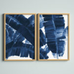 " Blue Banana Leaves Diptych " by Marmont Hill 2 - Pieces - Image 6
