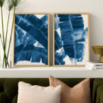 " Blue Banana Leaves Diptych " by Marmont Hill 2 - Pieces - Image 2