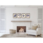 " Blue Botanical Study I Lovely Vintage Flowers " by Kimberly Poloson 4 - Pieces - Image 3