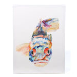 " Blue Fish " by Pat Saunders-White Painting Print - Image 5