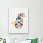 " Blue Fish " by Pat Saunders-White Painting Print