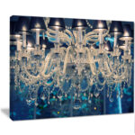 " Blue Vintage Crystal Chandelier " - Image 8