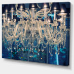 " Blue Vintage Crystal Chandelier " - Image 2