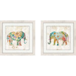 " Boho Paisley Elephant I " by Danhui Nai 2 - Pieces - Image 2