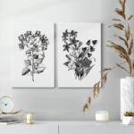 " Botanical Black And White " 2 - Pieces - Image 4