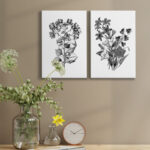 " Botanical Black And White " 2 - Pieces - Image 3