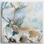 " Caribou On Blue " by Carol Robinson