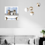 " Cats In The Tub " by Oliver Gal