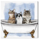 " Cats In The Tub " by Oliver Gal - Image 2