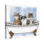" Cats In The Tub " by Oliver Gal - Image 4