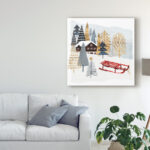 " Christmas Chalet II " by Victoria Borges Painting Print