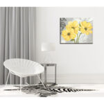 " Colori Yellow I Beautiful Gray And Yellow Floral " by Pamela Gladding - Image 3