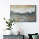 " Cool Grey Horizon I " Painting Print - Image 2