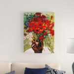 " Daisies & Poppies " by Vincent Van Gogh - Image 2
