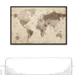 " Distressed World Map " - Image 5