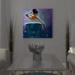 " Ebony Bubbles Woman Bathroom African American " - Image 6