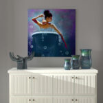 " Ebony Bubbles Woman Bathroom African American " - Image 3