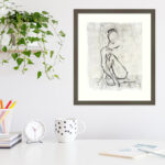 " Embellished Nude Contour Sketch II " by Ethan Harper - Image 3