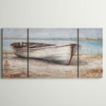 " Embellished Whitewashed Boat " 3 - Pieces - Image 5