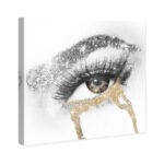 " Fashion And Glam Eyes And Rhinestones Golden, Glam Gray " - Image 2