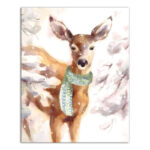 " Fawn Wearing A Green Scarf " - Image 2