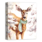 " Fawn Wearing A Green Scarf " - Image 4