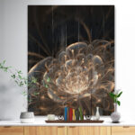 " Fractal Flower With Golden Rays "