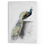 " Golden Blue Peacock Feather I " - Image 2