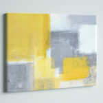 " Gray And Yellow Blue Abstract XXI " - Image 3