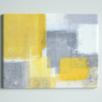 " Gray And Yellow Blue Abstract XXI " - Image 4