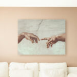 "Hands of God" by Michelangelo Graphic Art on Wrapped Canvas