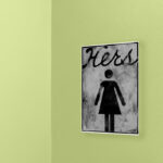 " Hers Distressed Bathroom Sign "