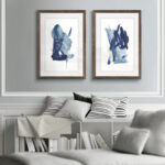 " Indigo Collide I " by Melissa Wang 2 - Pieces