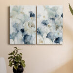 " Indigo Ginkgo I " 2 - Pieces - Image 2