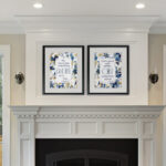 " Indigo Scripture I " 2 - Pieces - Image 2