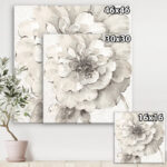 " Indigold Grey Peonies I " - Image 4