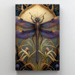 " Irises And Dragonfly "