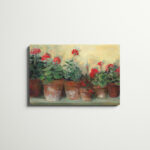 " Kathleens Geraniums " by Carol Rowan Painting Print - Image 2