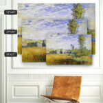 " Landscape At Vetheuil " by Vincent Van Gogh - Image 3