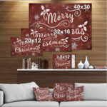 " Merry Christmas Season Greetings On Red " - Image 3