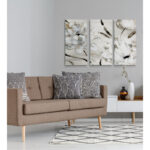 " Misty Morning Blooms " 3 - Pieces Painting Print - Image 5