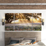 " Morning Meadow Sunrise " 3 - Pieces